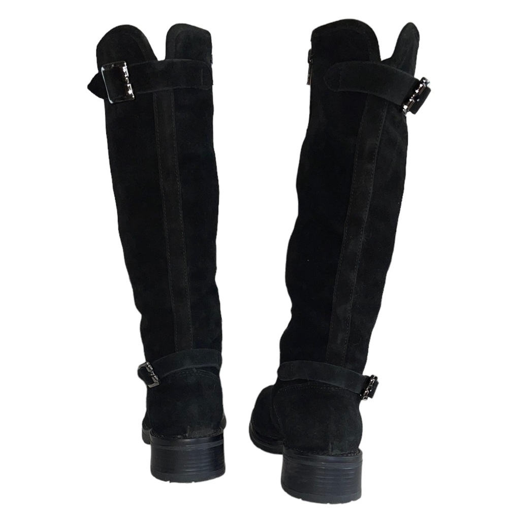 La Canadienne Black Suede Tall w/ 2 accent buckles - zip up. Size 6 1/2 EUC - Picture 9 of 10